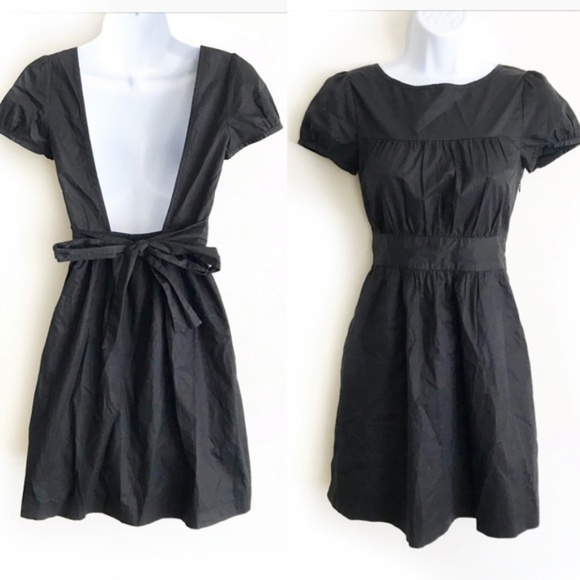 Theory Dresses & Skirts - Theory Dilia Cotton Tie Wrap Waist Black Dress